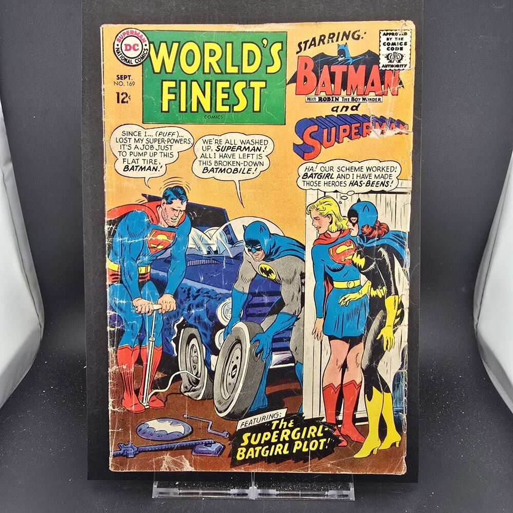 World's Finest Comics #169 (DC 1967) G/VG 3.0 Key 3rd Batgirl Supergirl Plot